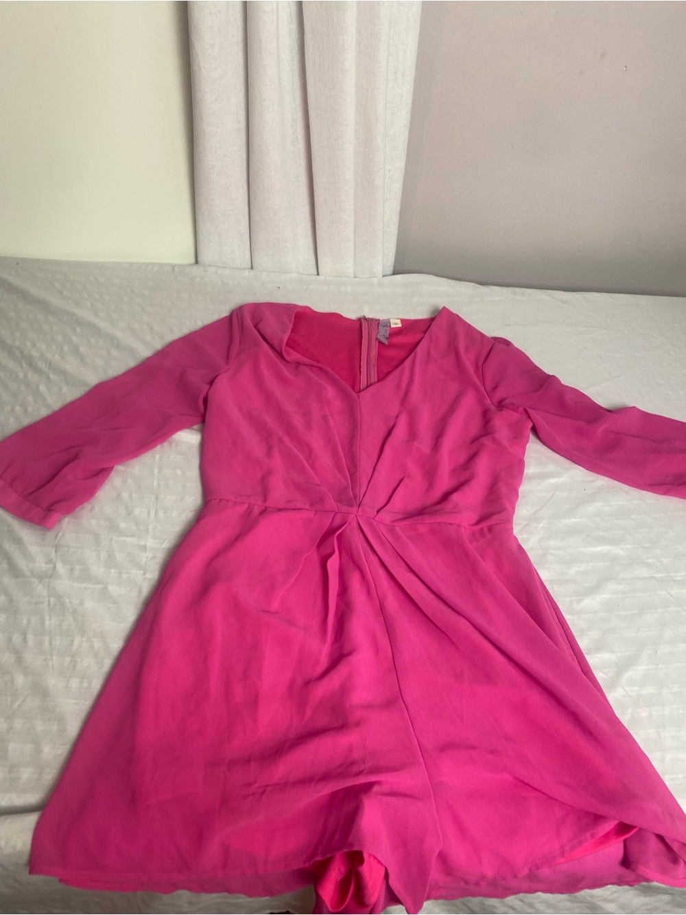 Alya Hot Pink Zip-Back Dress